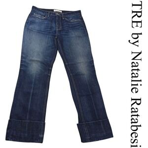 TRE by Natalie Ratabesi Jeans Womens‎ Size 30 Dark Wash Denim Cropped Cuff